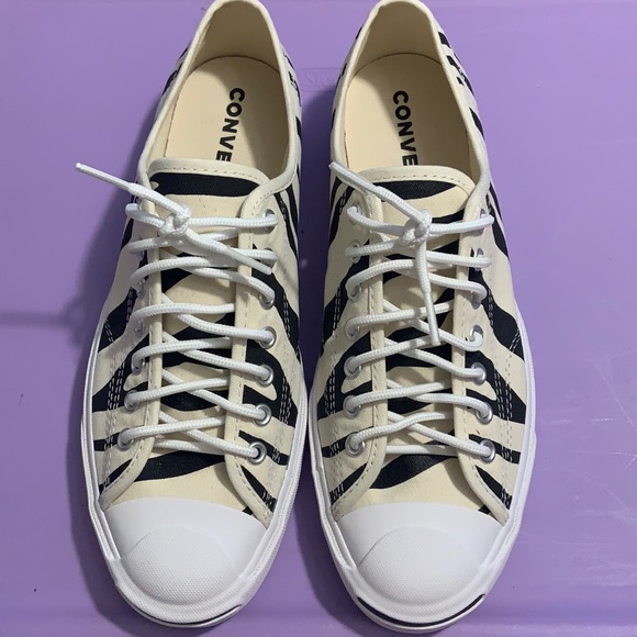 Converse Jack Purcell Zebra Print M 8.5 W 10 Used